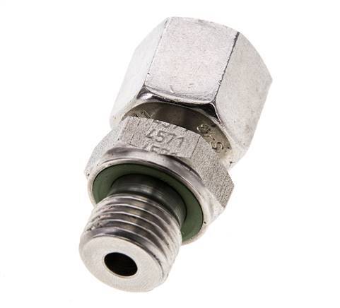 8S & M14x1.5 RVS Rechte Draaidoorvoer Buitendraad 630bar FKM Verstelbaar ISO 8434-1