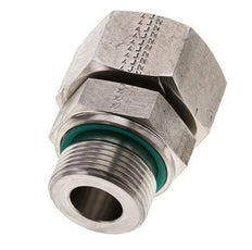 25S & M33x2 RVS Rechte Draaidoorvoer Buitendraad 400bar FKM Verstelbaar ISO 8434-1