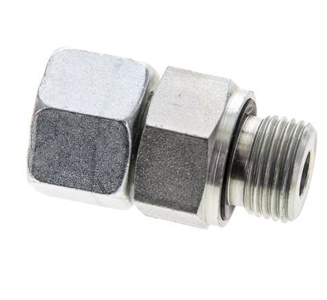 12S & M18x1.5 Zink plated Steel Straight Swivel with Male Threads 630 bar NBR O-ring Sealing Cone Adjustable ISO 8434-1