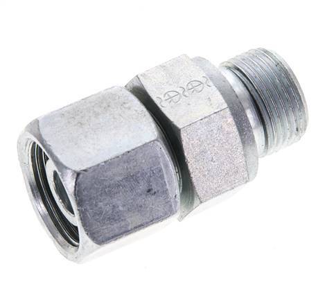 14S & M20x1.5 Zink plated Steel Straight Swivel with Male Threads 630 bar NBR O-ring Sealing Cone Adjustable ISO 8434-1