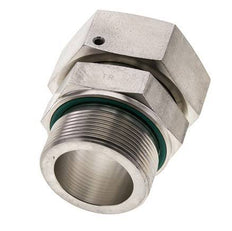 42L & M48x2 RVS Rechte Draaidoorvoer Buitendraad 160bar FKM O-ring en Afdichtconus Verstelbaar ISO 8434-1