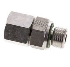 10S & M16x1.5 RVS Rechte Draaidoorvoer Buitendraad 630bar FKM O-ring en Afdichtconus Verstelbaar ISO 8434-1