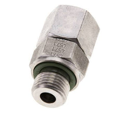 10S & M16x1.5 RVS Rechte Draaidoorvoer Buitendraad 630bar FKM O-ring en Afdichtconus Verstelbaar ISO 8434-1