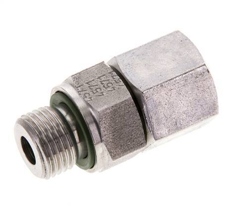 10S & M16x1.5 RVS Rechte Draaidoorvoer Buitendraad 630bar FKM O-ring en Afdichtconus Verstelbaar ISO 8434-1