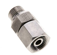 10S & M16x1.5 RVS Rechte Draaidoorvoer Buitendraad 630bar FKM O-ring en Afdichtconus Verstelbaar ISO 8434-1