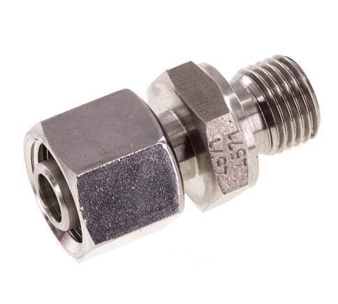 10L & G1/4'' Stainless Steel Straight Swivel with Male Threads 315 bar FKM Adjustable ISO 8434-1