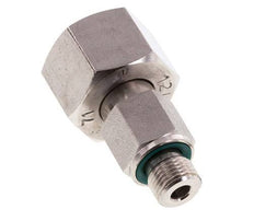 12L & G1/8'' RVS Rechte Draaidoorvoer Buitendraad 315bar FKM Verstelbaar ISO 8434-1