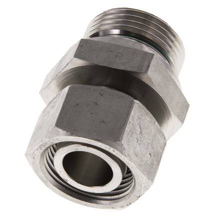 22L & G1'' RVS Rechte Draaidoorvoer Buitendraad 160bar FKM Verstelbaar ISO 8434-1