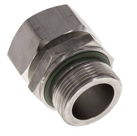 35L & G1-1/4'' RVS Rechte Draaidoorvoer Buitendraad 160bar FKM Verstelbaar ISO 8434-1