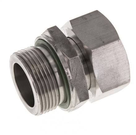 35L & G1-1/4'' RVS Rechte Draaidoorvoer Buitendraad 160bar FKM Verstelbaar ISO 8434-1