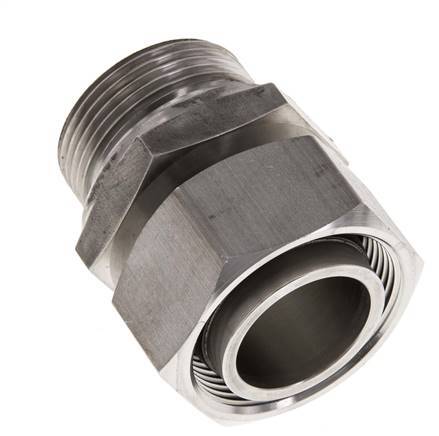 35L & G1-1/4'' RVS Rechte Draaidoorvoer Buitendraad 160bar FKM Verstelbaar ISO 8434-1