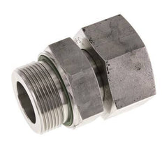 38S & G1-1/2'' RVS Rechte Draaidoorvoer Buitendraad 315bar FKM Verstelbaar ISO 8434-1