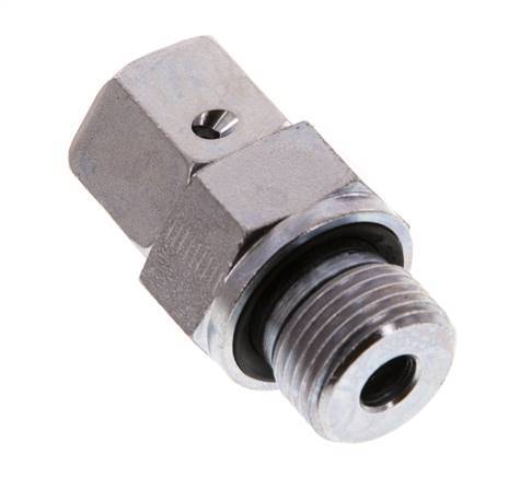 10L & G3/8'' Verzinkt Stalen Rechte Draaidoorvoer Buitendraad 315bar NBR O-ring en Afdichtconus Verstelbaar ISO 8434-1