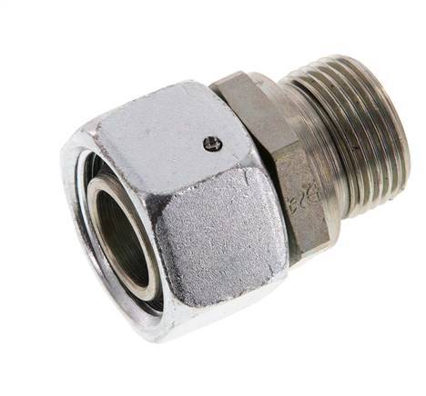 22L & G3/4'' Verzinkt Stalen Rechte Draaidoorvoer Buitendraad 160bar NBR O-ring en Afdichtconus Verstelbaar ISO 8434-1
