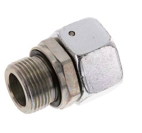 22L & G3/4'' Verzinkt Stalen Rechte Draaidoorvoer Buitendraad 160bar NBR O-ring en Afdichtconus Verstelbaar ISO 8434-1