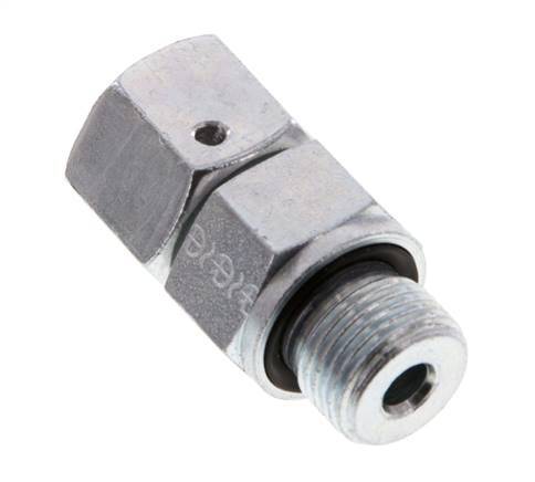 10S & G3/8'' Verzinkt Stalen Rechte Draaidoorvoer Buitendraad 630bar NBR O-ring en Afdichtconus Verstelbaar ISO 8434-1