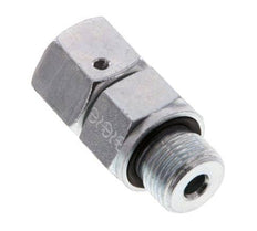 10S & G3/8'' Verzinkt Stalen Rechte Draaidoorvoer Buitendraad 630bar NBR O-ring en Afdichtconus Verstelbaar ISO 8434-1