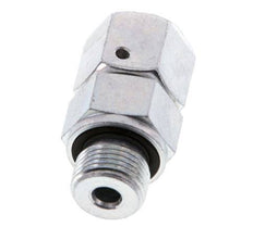 10S & G3/8'' Verzinkt Stalen Rechte Draaidoorvoer Buitendraad 630bar NBR O-ring en Afdichtconus Verstelbaar ISO 8434-1