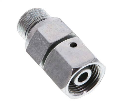 10S & G3/8'' Verzinkt Stalen Rechte Draaidoorvoer Buitendraad 630bar NBR O-ring en Afdichtconus Verstelbaar ISO 8434-1