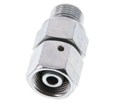 10S & G3/8'' Verzinkt Stalen Rechte Draaidoorvoer Buitendraad 630bar NBR O-ring en Afdichtconus Verstelbaar ISO 8434-1