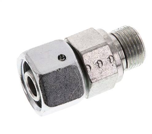 12S & G3/8'' Zink plated Steel Straight Swivel with Male Threads 630 bar NBR O-ring Sealing Cone Adjustable ISO 8434-1