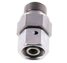 14S & G1/2'' Verzinkt Stalen Rechte Draaidoorvoer Buitendraad 630bar NBR O-ring en Afdichtconus Verstelbaar ISO 8434-1