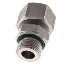 14S & G1/2'' Verzinkt Stalen Rechte Draaidoorvoer Buitendraad 630bar NBR O-ring en Afdichtconus Verstelbaar ISO 8434-1