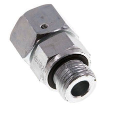 16S & G1/2'' Verzinkt Stalen Rechte Draaidoorvoer Buitendraad 400bar NBR O-ring en Afdichtconus Verstelbaar ISO 8434-1