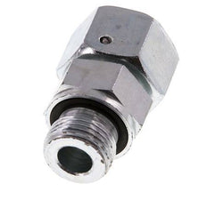 16S & G1/2'' Verzinkt Stalen Rechte Draaidoorvoer Buitendraad 400bar NBR O-ring en Afdichtconus Verstelbaar ISO 8434-1