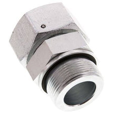 38S & G1-1/2'' Verzinkt Stalen Rechte Draaidoorvoer Buitendraad 315bar NBR O-ring en Afdichtconus Verstelbaar ISO 8434-1