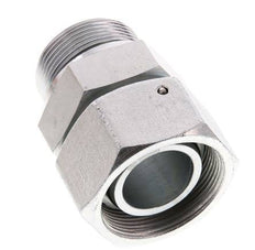 38S & G1-1/2'' Verzinkt Stalen Rechte Draaidoorvoer Buitendraad 315bar NBR O-ring en Afdichtconus Verstelbaar ISO 8434-1