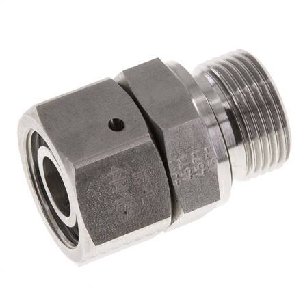 18L & G3/4'' Stainless Steel Straight Swivel with Male Threads 315 bar FKM O-ring Sealing Cone Adjustable ISO 8434-1