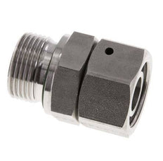 18L & G3/4'' RVS Rechte Draaidoorvoer Buitendraad 315bar FKM O-ring en Afdichtconus Verstelbaar ISO 8434-1
