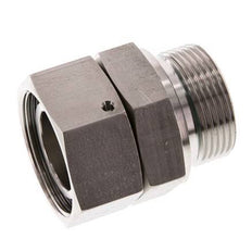 35L & G1-1/4'' RVS Rechte Draaidoorvoer Buitendraad 160bar FKM O-ring en Afdichtconus Verstelbaar ISO 8434-1