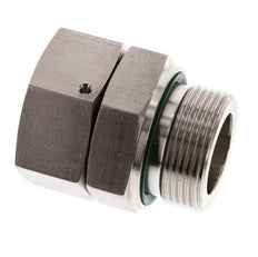 35L & G1-1/4'' RVS Rechte Draaidoorvoer Buitendraad 160bar FKM O-ring en Afdichtconus Verstelbaar ISO 8434-1