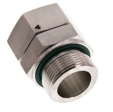 35L & G1-1/4'' RVS Rechte Draaidoorvoer Buitendraad 160bar FKM O-ring en Afdichtconus Verstelbaar ISO 8434-1