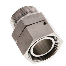 35L & G1-1/4'' RVS Rechte Draaidoorvoer Buitendraad 160bar FKM O-ring en Afdichtconus Verstelbaar ISO 8434-1