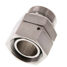 35L & G1-1/4'' RVS Rechte Draaidoorvoer Buitendraad 160bar FKM O-ring en Afdichtconus Verstelbaar ISO 8434-1