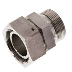 42L & G1-1/2'' RVS Rechte Draaidoorvoer Buitendraad 160bar FKM O-ring en Afdichtconus Verstelbaar ISO 8434-1