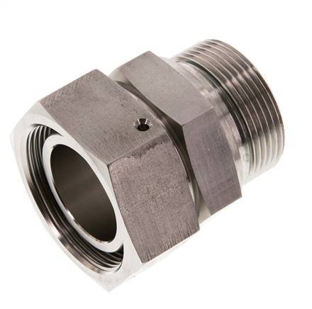 42L & G1-1/2'' Stainless Steel Straight Swivel with Male Threads 160 bar FKM O-ring Sealing Cone Adjustable ISO 8434-1