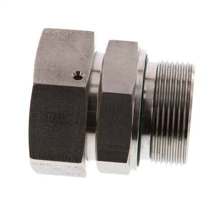 42L & G1-1/2'' Stainless Steel Straight Swivel with Male Threads 160 bar FKM O-ring Sealing Cone Adjustable ISO 8434-1