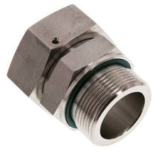 42L & G1-1/2'' RVS Rechte Draaidoorvoer Buitendraad 160bar FKM O-ring en Afdichtconus Verstelbaar ISO 8434-1
