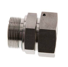 42L & G1-1/2'' RVS Rechte Draaidoorvoer Buitendraad 160bar FKM O-ring en Afdichtconus Verstelbaar ISO 8434-1