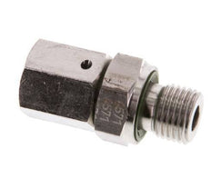 6S & G1/4'' RVS Rechte Draaidoorvoer Buitendraad 630bar FKM O-ring en Afdichtconus Verstelbaar ISO 8434-1