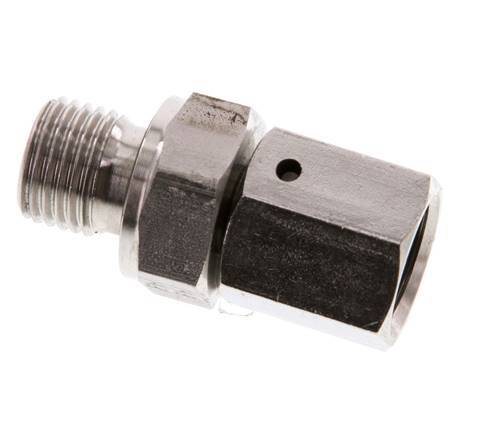 6S & G1/4'' RVS Rechte Draaidoorvoer Buitendraad 630bar FKM O-ring en Afdichtconus Verstelbaar ISO 8434-1
