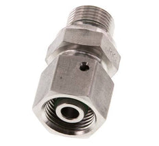 10S & G3/8'' RVS Rechte Draaidoorvoer Buitendraad 630bar FKM O-ring en Afdichtconus Verstelbaar ISO 8434-1
