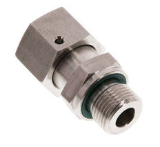 12S & G3/8'' Stainless Steel Straight Swivel with Male Threads 630 bar FKM O-ring Sealing Cone Adjustable ISO 8434-1