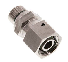 12S & G3/8'' RVS Rechte Draaidoorvoer Buitendraad 630bar FKM O-ring en Afdichtconus Verstelbaar ISO 8434-1