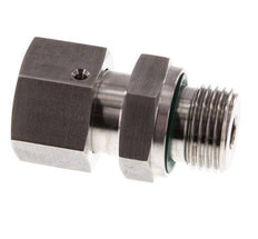 14S & G1/2'' RVS Rechte Draaidoorvoer Buitendraad 630bar FKM O-ring en Afdichtconus Verstelbaar ISO 8434-1