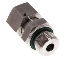 14S & G1/2'' RVS Rechte Draaidoorvoer Buitendraad 630bar FKM O-ring en Afdichtconus Verstelbaar ISO 8434-1
